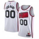 men's & youth Houston Rockets 00 Custom name number Jersey 2024-25 White City Edition Basketball