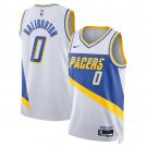 men's & youth Indiana Pacers 0 Tyrese Haliburton Jersey 2025-26 White City Swingman Basketball