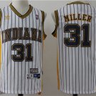 men's & youth Indiana Pacers 31 Reggie Miller Jersey White Pinstripe Classics Throwback Basketball