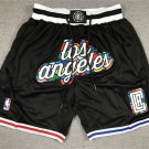 men's " Los Angeles " Clippers Black 2023 City Classics Zipper Pocket Swingman Basketball Shorts