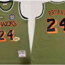 men's & youth Los Angeles Lakers 24 Kobe Bryant Jersey Ghost Green M&N Classics Basketball