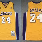 men's & youth Los Angeles Lakers 24 Kobe Bryant Jersey Yellow Chamipons M&N Classics Basketball