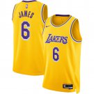 men's & youth Los Angeles Lakers 6 Lebron James Jersey Icon Edition Gold Swingman Basketball Game