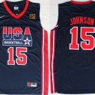 men's & youth 1992 Olympic USA team 15 Magic Johnson Jersey Navy Classics Basketball Player Game
