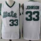men's & youth Michigan State Spartans 33 Magic Johnson Jersey White College Basketball Player Game