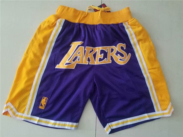 men's Los Angeles " Lakers " Just Don Purple Classics Pocket Swingman Basketball Shorts