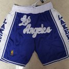 men's " Los Angeles " Lakers Just Don Blue Classic Pocket Swingman Basketball Shorts