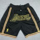 men's Los Angeles " Lakers " Just Don Black Gold Classics Pocket Swingman Basketball Shorts