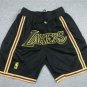men's Los Angeles " Lakers " Just Don Black Gold Classics Pocket Swingman Basketball Shorts