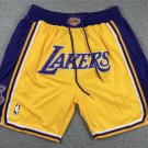 men's Los Angeles " Lakers " Just Don Gold Classics Pocket Swingman Basketball Shorts