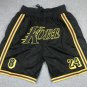 men's Los Angeles Lakers " Kobe " Just Don 8&24 Black Classics Zipper Pocket Basketball Shorts