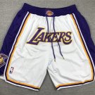 men's Los Angeles " Lakers " Just Don White Classics Pocket Swingman Basketball Shorts