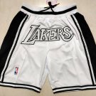 men's Los Angeles " Lakers " Just Don Mvp White Classics Zipper Pocket Swingman Basketball Shorts
