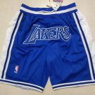 men's Los Angeles " Lakers " Just Don Blue Classic Pocket Swingman Basketball Shorts