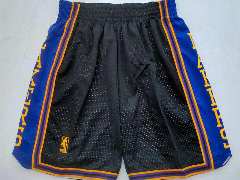 men's Los Angeles Lakers Black Classic Swingman Basketball Shorts
