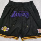 men's Los Angeles Lakers Just Don Black Classics Zipper Pocket Swingman Basketball Shorts