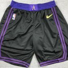 men's Los Angeles Lakers Black City Edition Classic Swingman Basketball Game Shorts