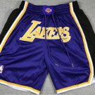 men's Los Angeles " Lakers " Purple Statement Classic Zipper Pocket Swingman Basketball Shorts