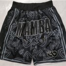 men's Los Angeles Lakers " MAMBA " Black Classics Zipper Pocket Swingman Basketball Shorts