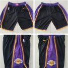 men's Los Angeles Lakers Black 2021 Earned Edition Classics Swingman Basketball Game Shorts