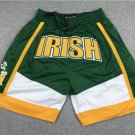men's St.Vincent-St.Mary High School Just Don 23 LeBron James " Irish " Green Basketball Shorts