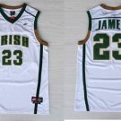 men's & youth St. Vincent-St. Mary High School 23 Lebron James Jersey Irish White Basketball