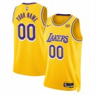 men's & youth Los Angeles Lakers 00 Custom name number Jersey 2025-26 Icon Edition Gold Basketball