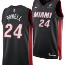 men's & youth Miami Heat 24 Norman Powell Jersey Black 2025-26 Icon Edition Swingman Basketball