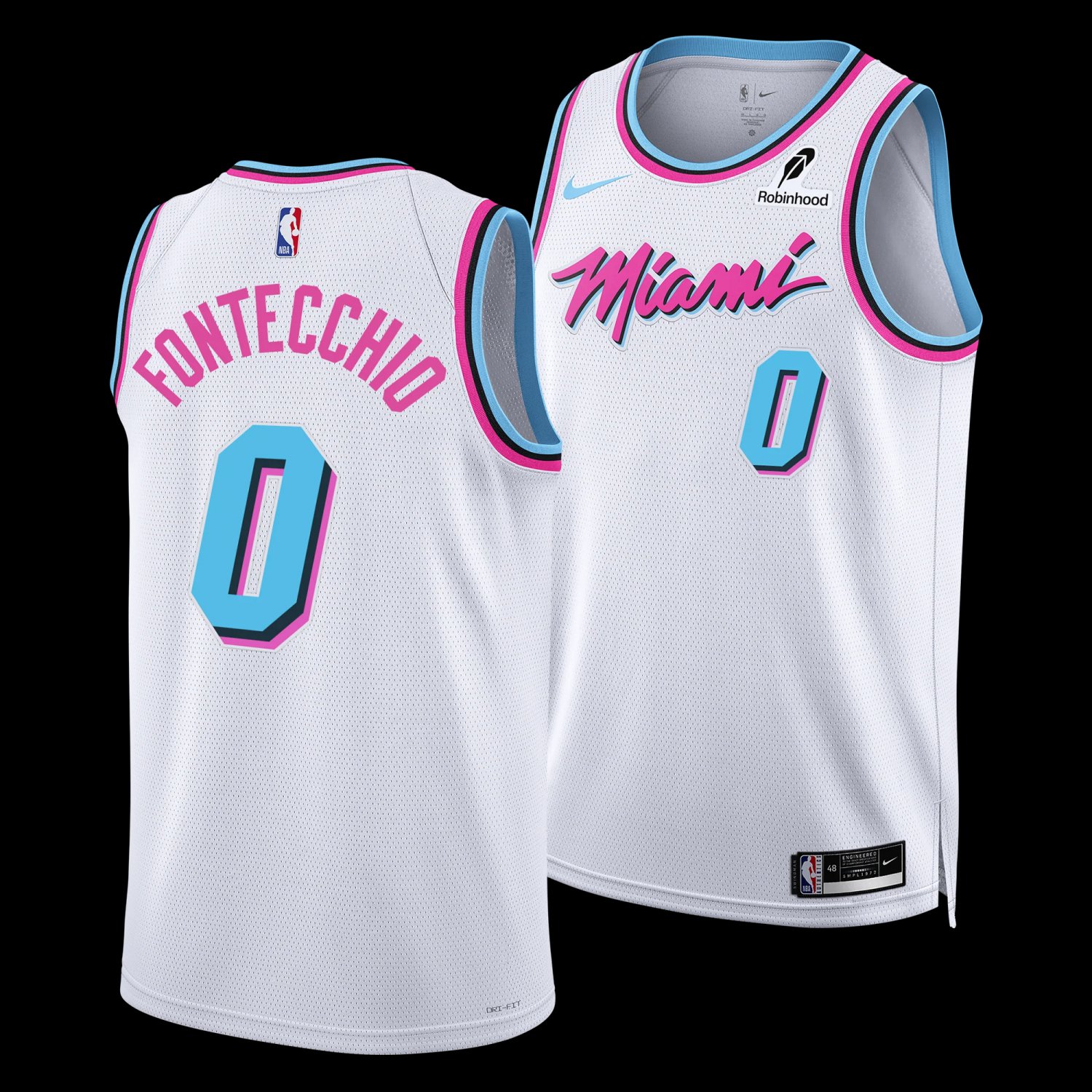 men's & youth Miami Heat 0 Simone Fontecchio Jersey White 25-26 City Edition Swingman Basketball