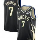 men's & youth Milwaukee Bucks 7 Kevin Porter Jr. Jersey Black Statement Edition Swingman Basketball