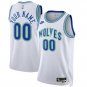 men's & youth Minnesota Timberwolves 00 Custom name number Jersey White 2023-24 Classic Basketball