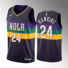 men's & youth New Orleans Pelicans 24 Jordan Hawkins Jersey Purple City Edition Swingman Basketball
