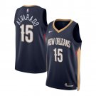 men's & youth New Orleans Pelicans 15 Jose Alvarado Jersey Icon Edition Navy Swingman Basketball