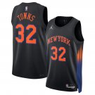 men's & youth New Yok Knicks 32 Karl-Anthony Towns Jersey 2025-26 Black Statement Basketball