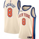 men's & youth New Yok Knicks 8 OG Anunoby Jersey Cream 2025-26 City Edition Swingman Basketball