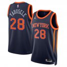 men's & youth New Yok Knicks 28 Guerschon Yabusele Jersey 2025 Navy Statement Edition Basketball