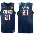 men's & youth Oklahoma City Thunder 21 Aaron Wiggins Jersey Navy 2025-26 City Edition Basketball