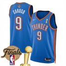 men's & youth Oklahoma City Thunder 9 Alex Caruso Jersey Blue 2025 Finals Champions Icon Edition