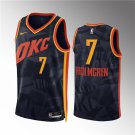 men's & youth Oklahoma City Thunder 7 Chet Holmgren Jersey Black 2023-24 City Edition Basketball