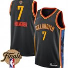 men's & youth Oklahoma City Thunder 7 Chet Holmgren Jersey Black 2025 Finals City Edition Basketball