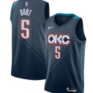 men's & youth Oklahoma City Thunder 5 Luguentz Dort Jersey Navy 2025-26 City Swingman Basketball
