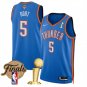 men's & youth Oklahoma City Thunder 5 Luguentz Dort Jersey Blue 2025 Finals Champions Icon Edition