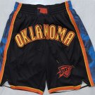 men's " Oklahoma " City Thunder Black 2024-25 City Classic Zipper Pocket Swingman Basketball Shorts