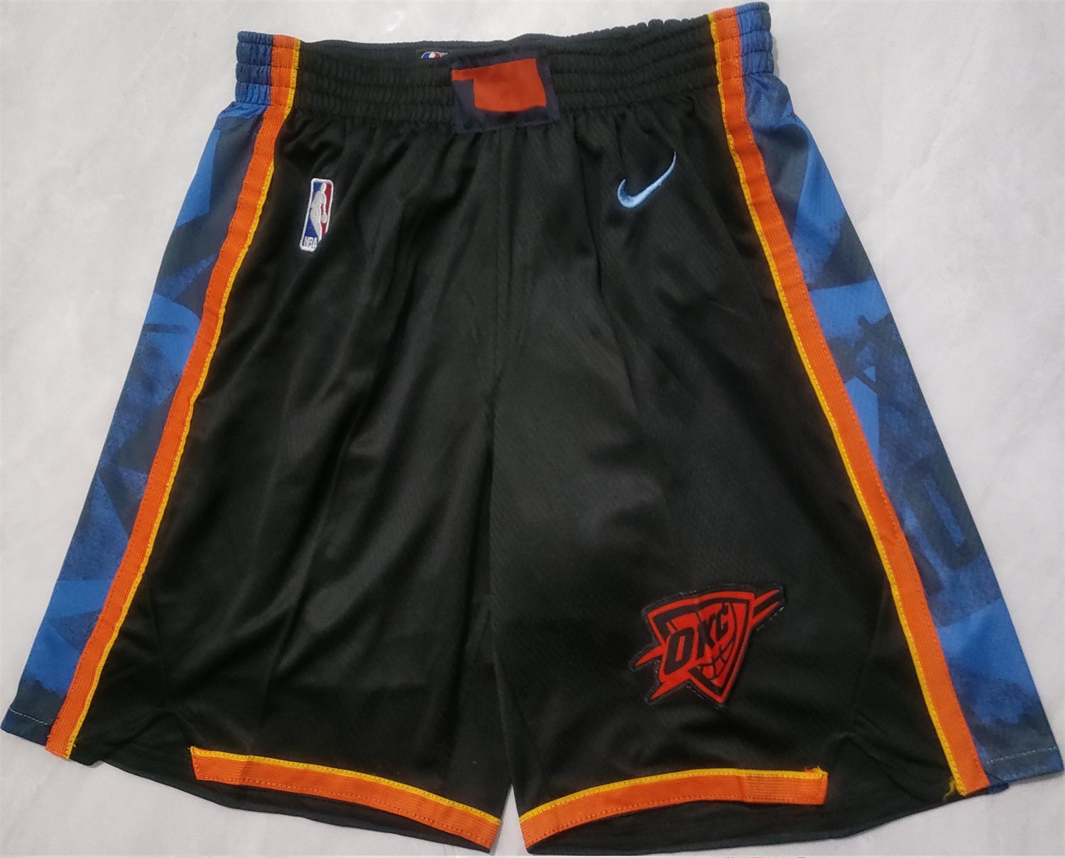 men's Oklahoma City Thunder Black 2024-25 City Edition Classic Swingman Basketball Game Shorts