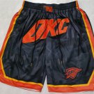 men's Oklahoma City Thunder " OKC " Black 2023-24 City Zipper Pocket Swingman Basketball Shorts