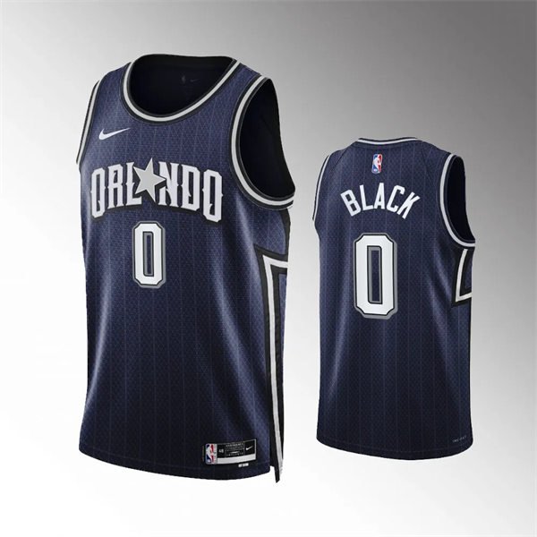 men's & youth Orlando Magic 0 Anthony Black Jersey 2023-24 Navy City Edition Swingman Basketball