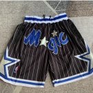 men's Orlando " Magic " Just Don Black Stripe Classic Zipper Pocket Swingman Basketball Shorts