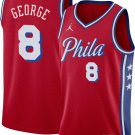 men's & youth Philadelphia 76ers 8 Paul George Jersey Red Statement Edition Swingman Basketball