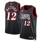 men's & youth Philadelphia 76ers 12 Trendon Watford Jersey Black 2025-26 Classic Swingman Basketball