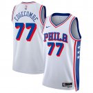 men's & youth Philadelphia 76ers 77 VJ Edgecombe Jersey White Association Swingman Basketball